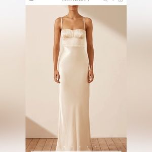 Shona Joy LA LUNE CORDED RUCHED MAXI DRESS